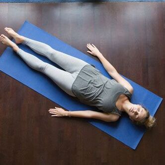 shavasana posture for thoracic osteochondrosis